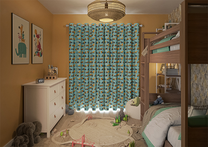 Construction Crew, Digger - Made to Measure Curtains - Image 15